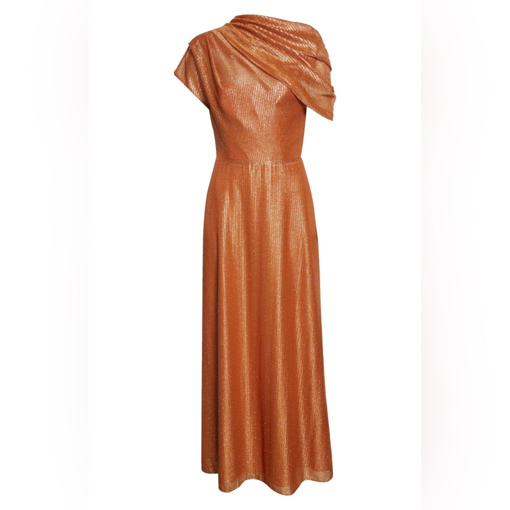 Lela Rose Drape Detail Silk Blend Tulle Dress Size 0